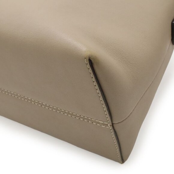 Fendi by the Way 2-Way Shoulder Bag Leather Grey Silver Greige - Picture 3 of 9